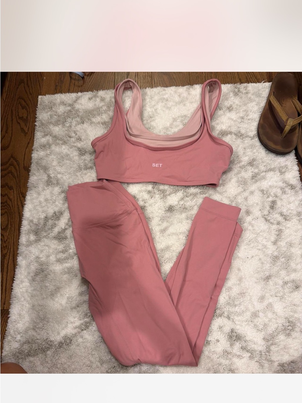 SET Active Dusty Rose Sports Bra & High-Waist Leggings